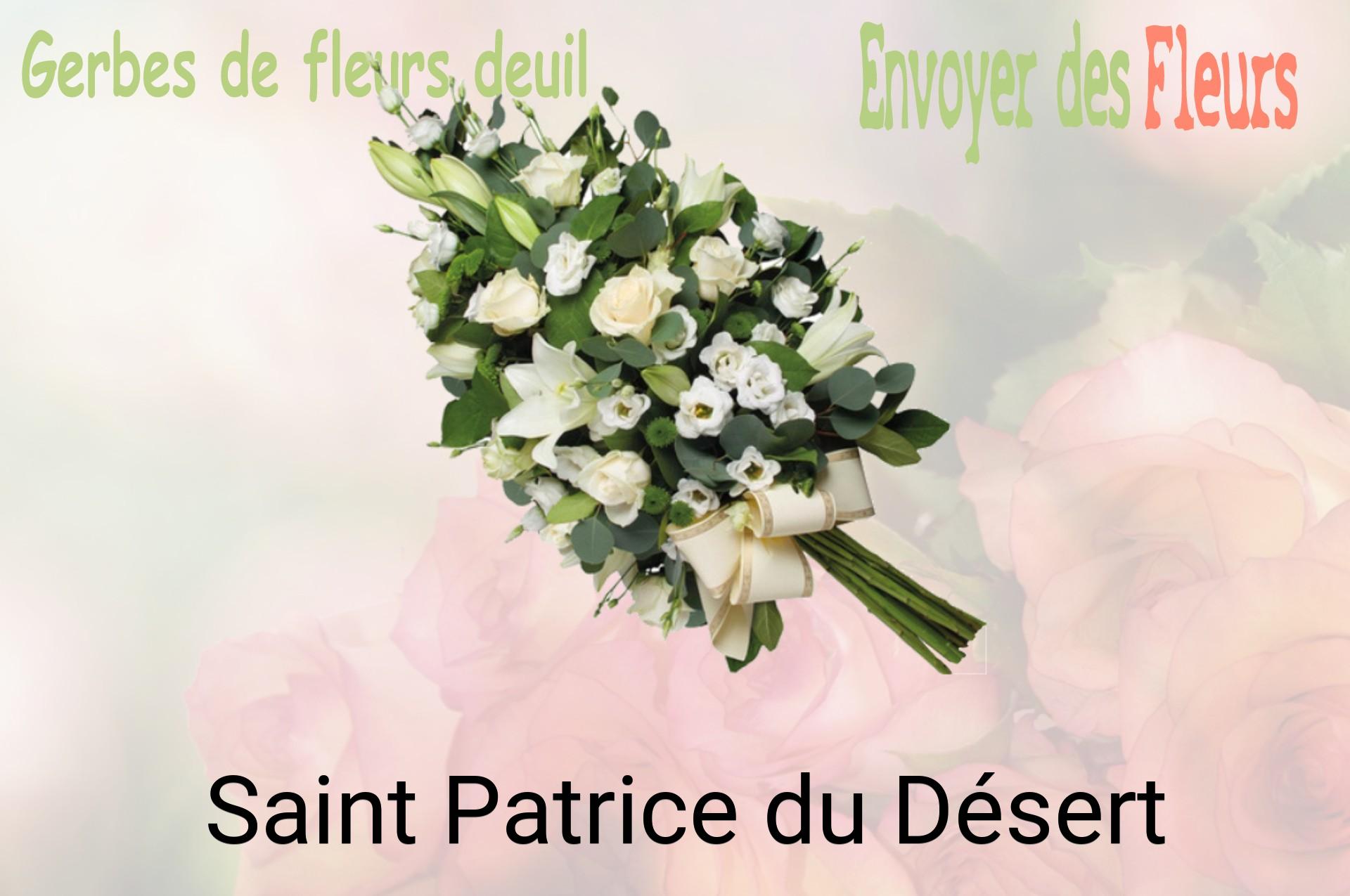Gerbe de fleurs de deuil livrée à Saint-Patrice-du-Désert